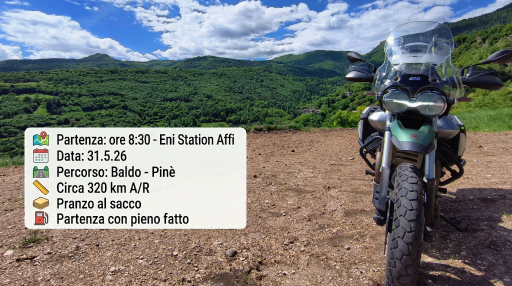 MotoGita Baldo Pin&egrave;: curve e panorami tra Veneto e Trentino | Aquile in Giro