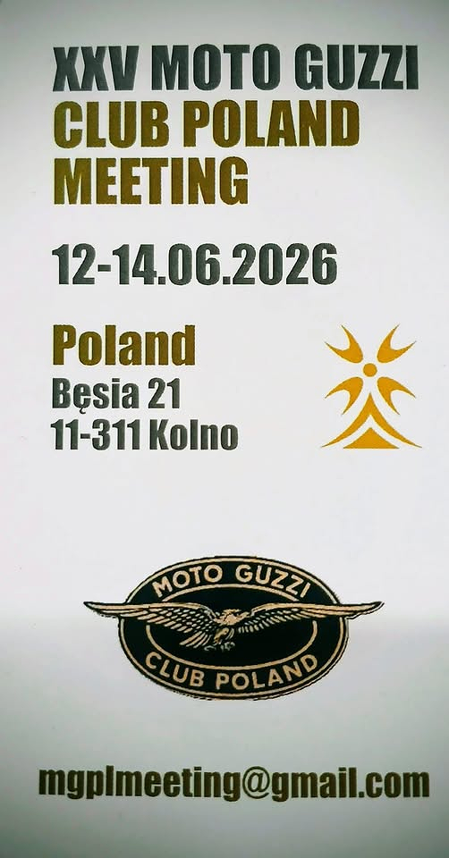 XXV Moto Guzzi Club Poland Meeting Giugno 12-14 Giugno 2026
