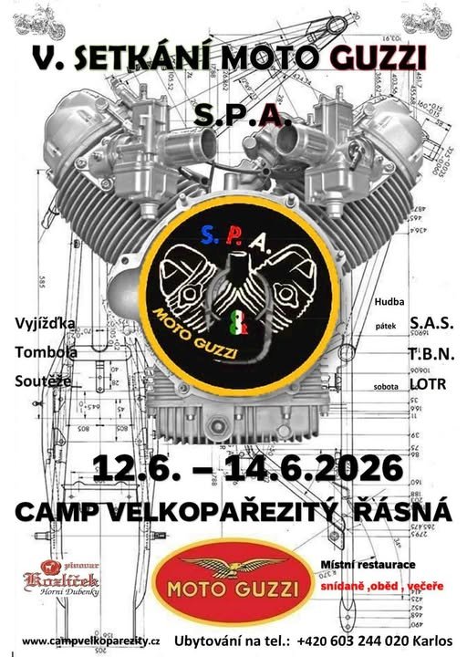 5th Moto Guzzi meeting in Rasna, Czech Republic 2026 12-14 Giugno